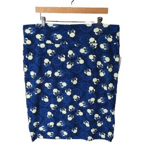 LuLaRoe‎ Disney Cassie Pencil Skirt Womens 3XL Blue Minnie Mouse Stretch NEW